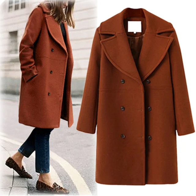 

Fashion Design Cheap High Quality Double-breasted Women Trench Coat, 4 colors