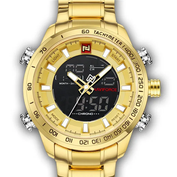 

Hot Sale NAVIFORCE NF9093 Stainless Steel Luxury Men Business Watches Man Wristwatch