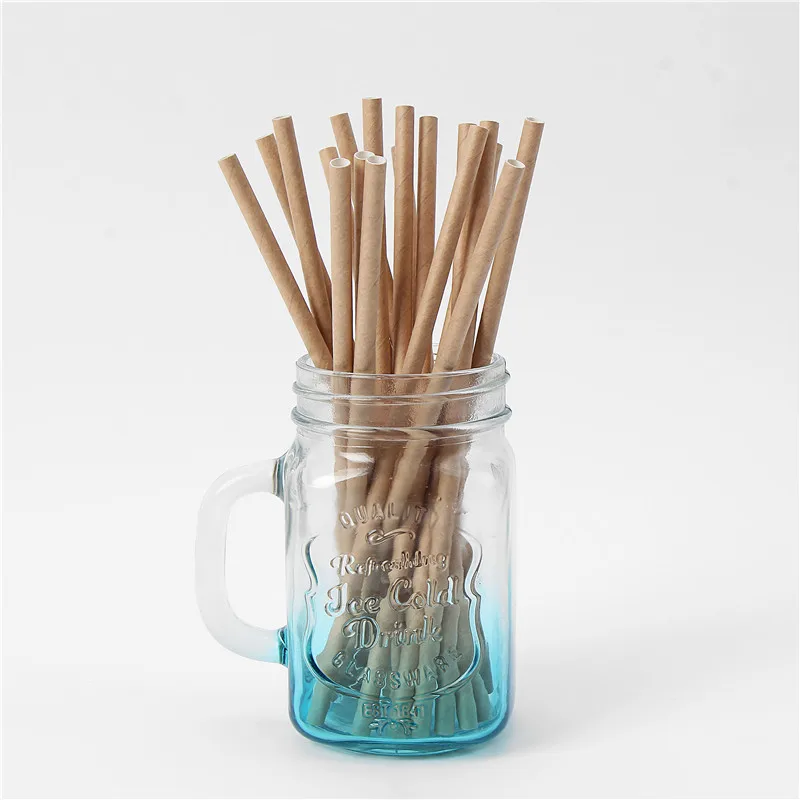 

Popular Wholesale And Designs Custom Biodegradable Brown Kraft Paper Drinking Straws