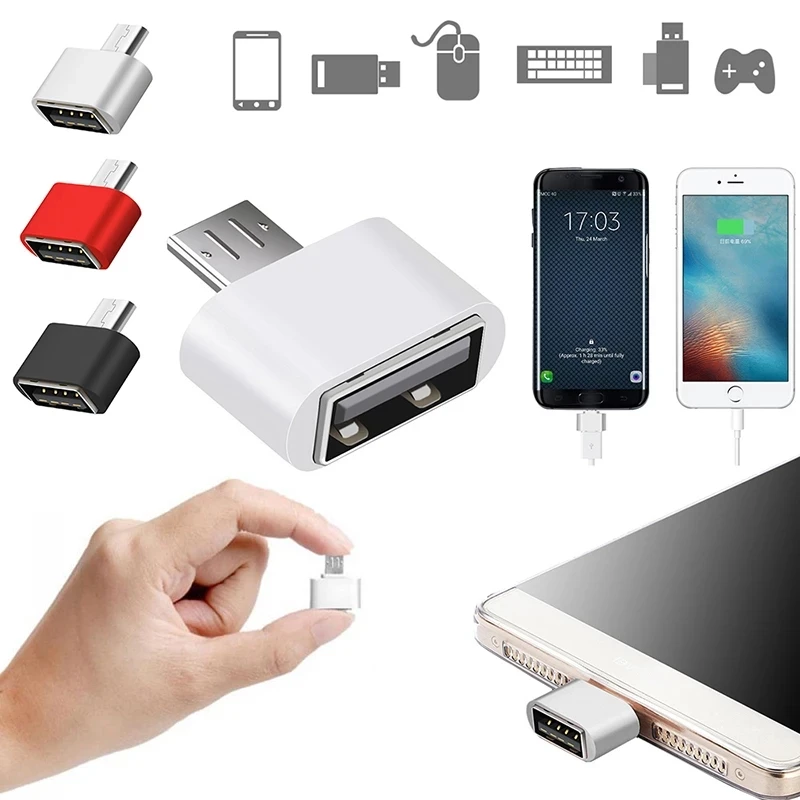 

Wholesale custom otg Micro USB or Type C to USB A Female 2.0 Adapters for Mini Android Gadget Phone