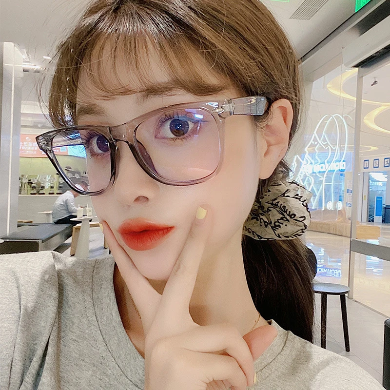 

3807 Anti-blue light Rivet Decor Fashion Square Optical Frame Glasses Wholesale Women Men Transparent sun glasses, Custom color