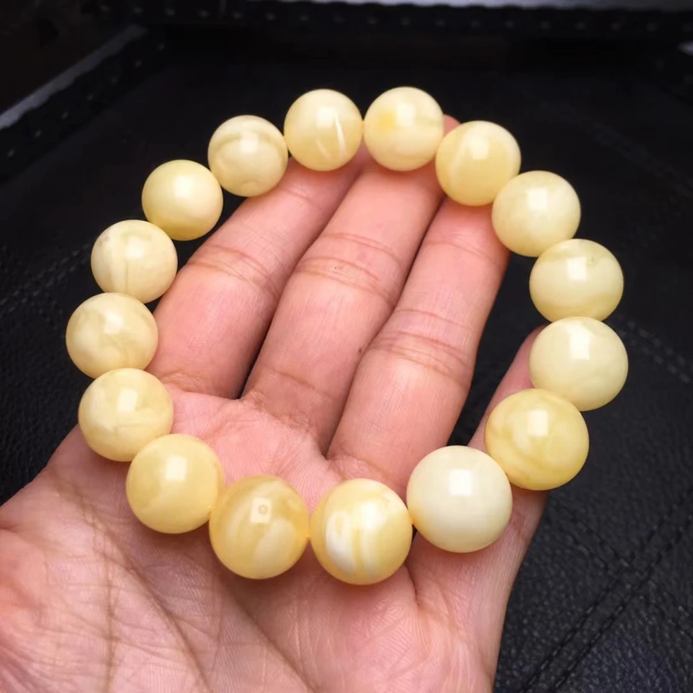 

HQ GEMS Wholesale 100% Original Ukraine 10mm Natural Amber Raw Amber Beads Bracelet For Sale