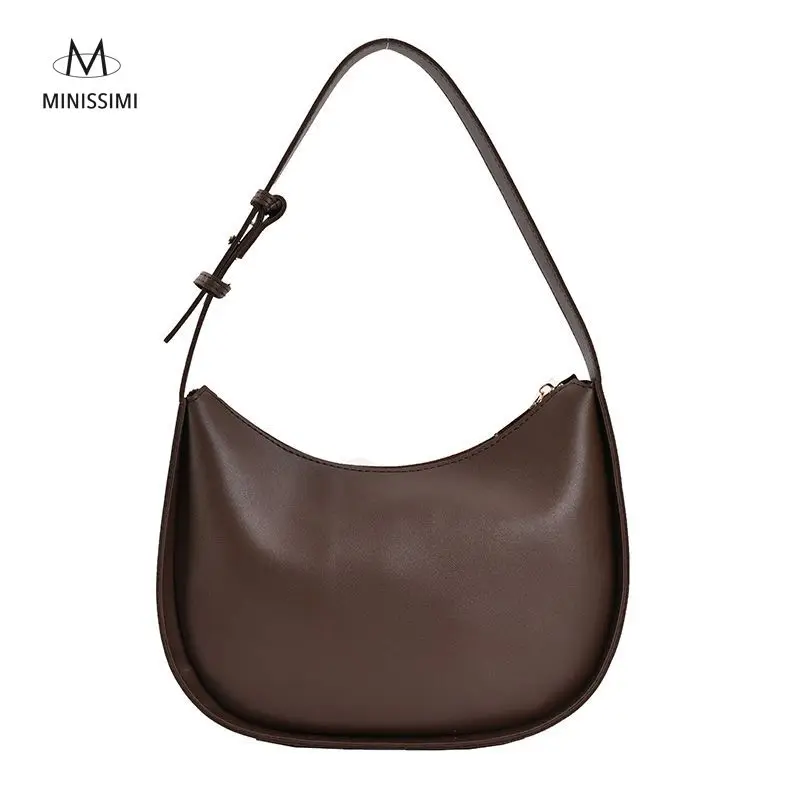 

Minissimi Custom Logo Handbag Bolsos De Mujer Women Crossbody Bags Vintage Hobo Bags Pure Color Shoulder Bag For Ladies