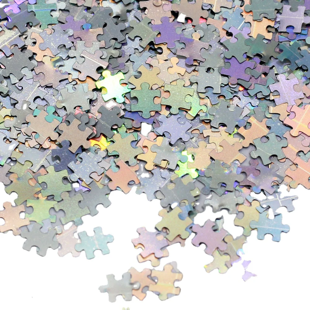 Puzzles Shapes Nails Glitter Jigsaw Art DIY Decoration Gel Body Art Decorations Makeup Handwork Tumblers Home DIY Decor