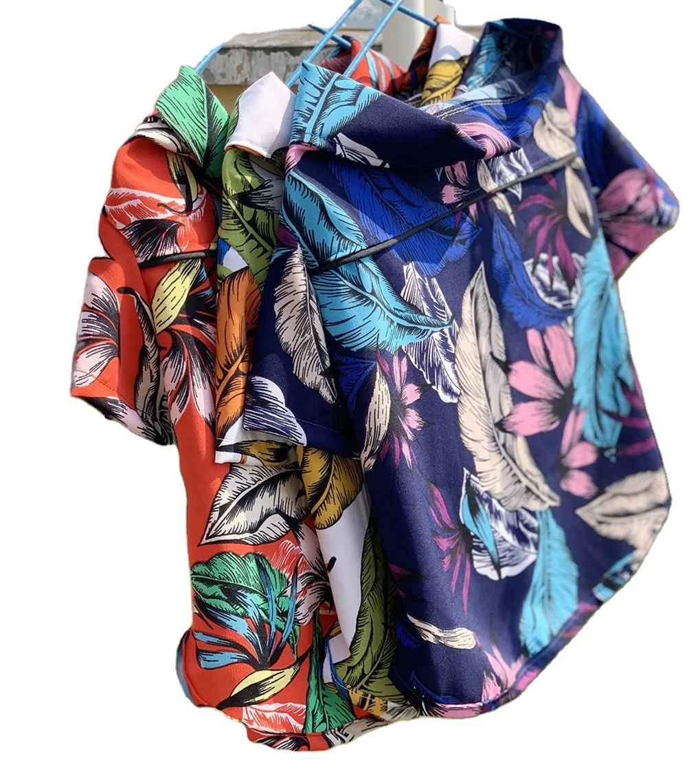 

Pet clothes wholesale style design shirt beach Hawaiian dog short sleeve