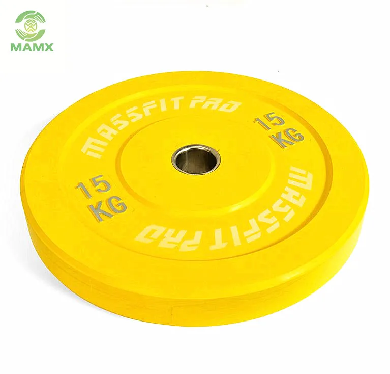 

Hot selling  rubber coated steel weightlifting barbell weight plates, Green