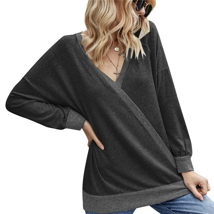 

New Arrival Fashion Designer Ladies Tops T-Shirts Autumn Knitwear Tops Long Sleeve Sweater Women Blouse 2020, Pictures