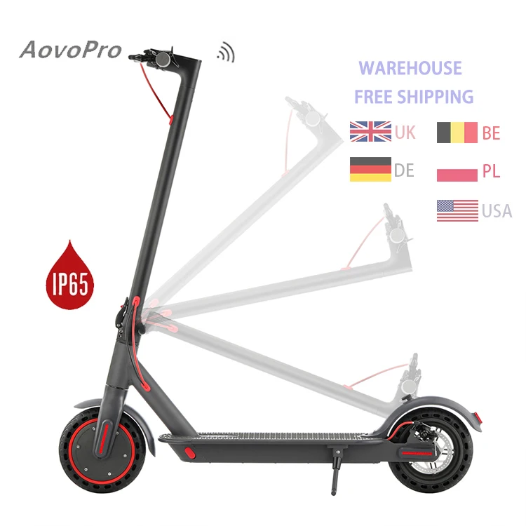 

AOVOPro US Warehouse Drop Shipping Waterproof 10.5AH 35KM Range 350W Folding Adult Electric Scooter Price