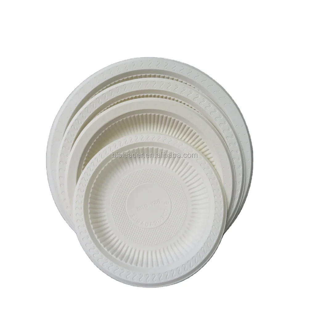 

Biodegradable disposable wholesale plastic cornstarch plate