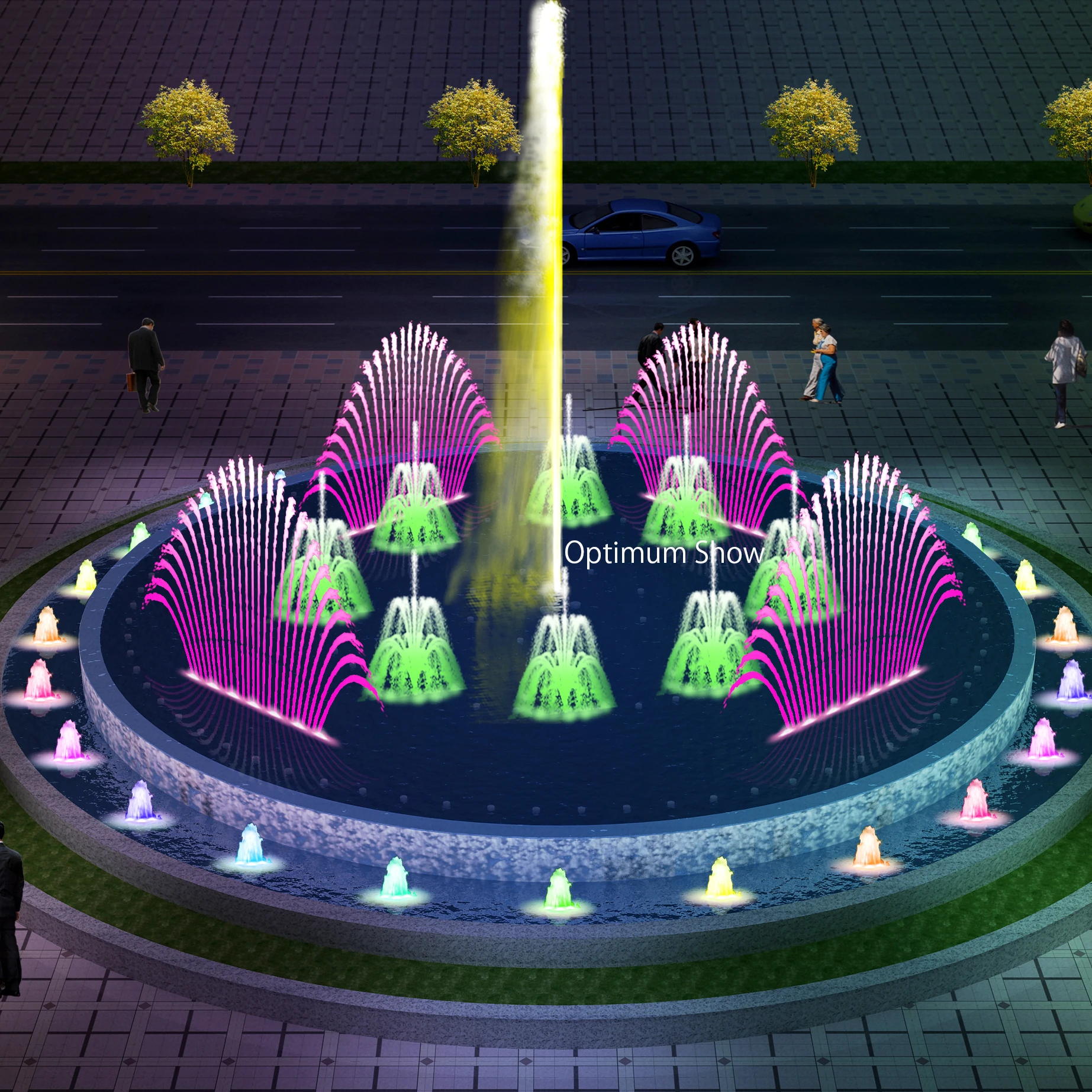 Popular China Water Fountain Manufacturer Large Or Mini Pool RGB LED Light Musical Dancing Fountains For Sale