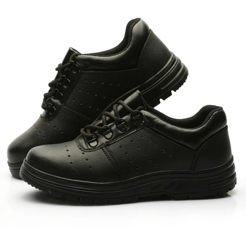 

New arrival wear-resistant leather upper steel toe protect anti-puncture slip resistant industrial work shoes safety