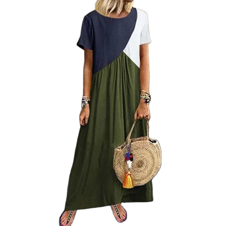 

Wholesale Oem 2021 Summer Cotton Fabric Ladies Casual Women Dress Elegant Long Maxi Dresses Clothes, Maxi dresses women elegant