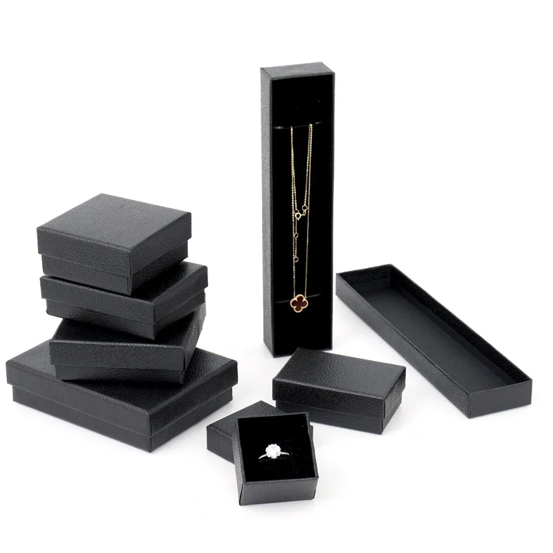 

Black high quality wholesale bulk cheap small size custom packing gift box jewelry