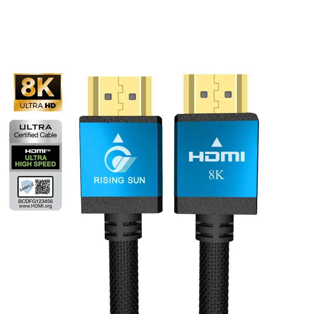 

Certified UP To 5M High Speed HDMI With Ethernet 8K 4K 2K 3D 2160P Premium HDMI 21 Features 8K 4K Cable
