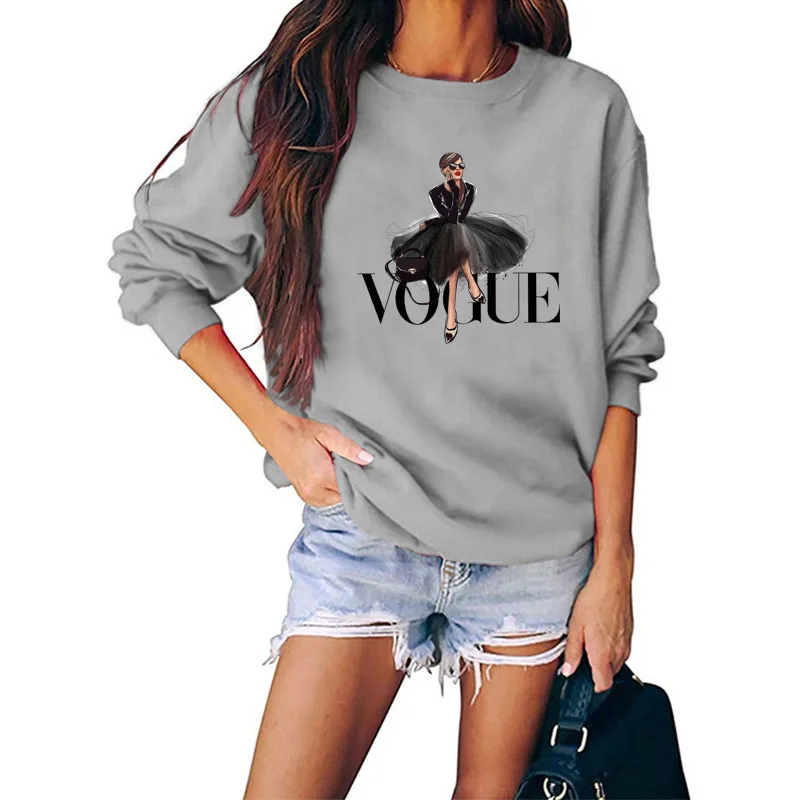 

Winter long sleeves pullover high quality women casual hoodie