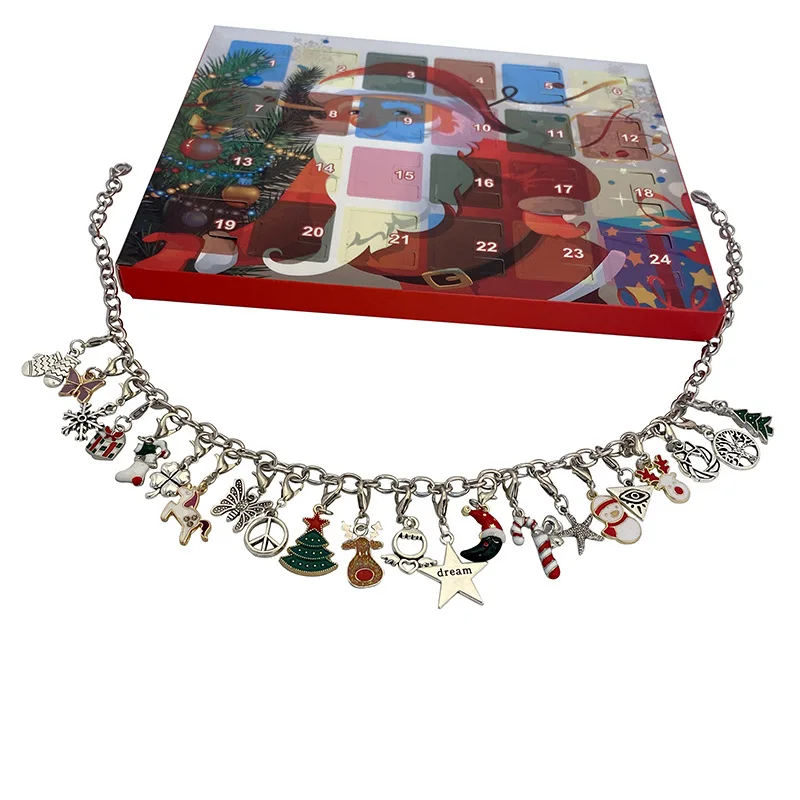 

New Product Wholesale Christmas Bracelet Cartoon Unicorn Christmas Exquisite Gift Box Bracelet Set