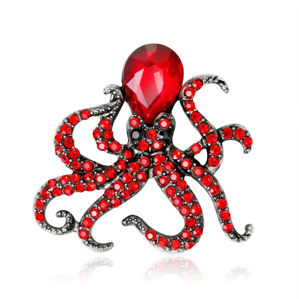 

Personalized Marine Animal Brooch Electroplated Alloy Women's Brooch Creative Octopus Cartoon Brooch, Colorful
