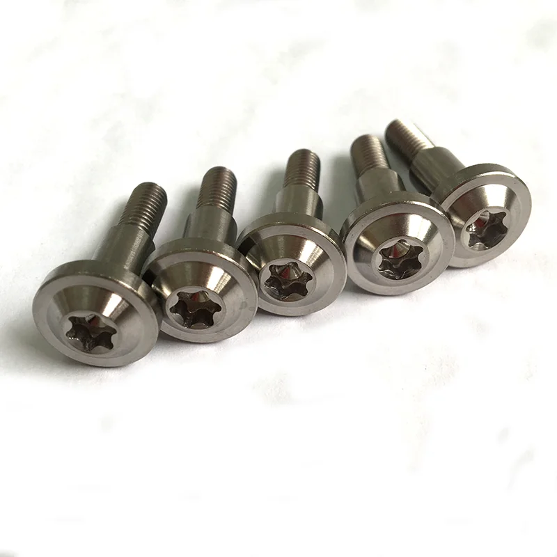 

Grade 5  with torx head titanium bolts, Titanium color