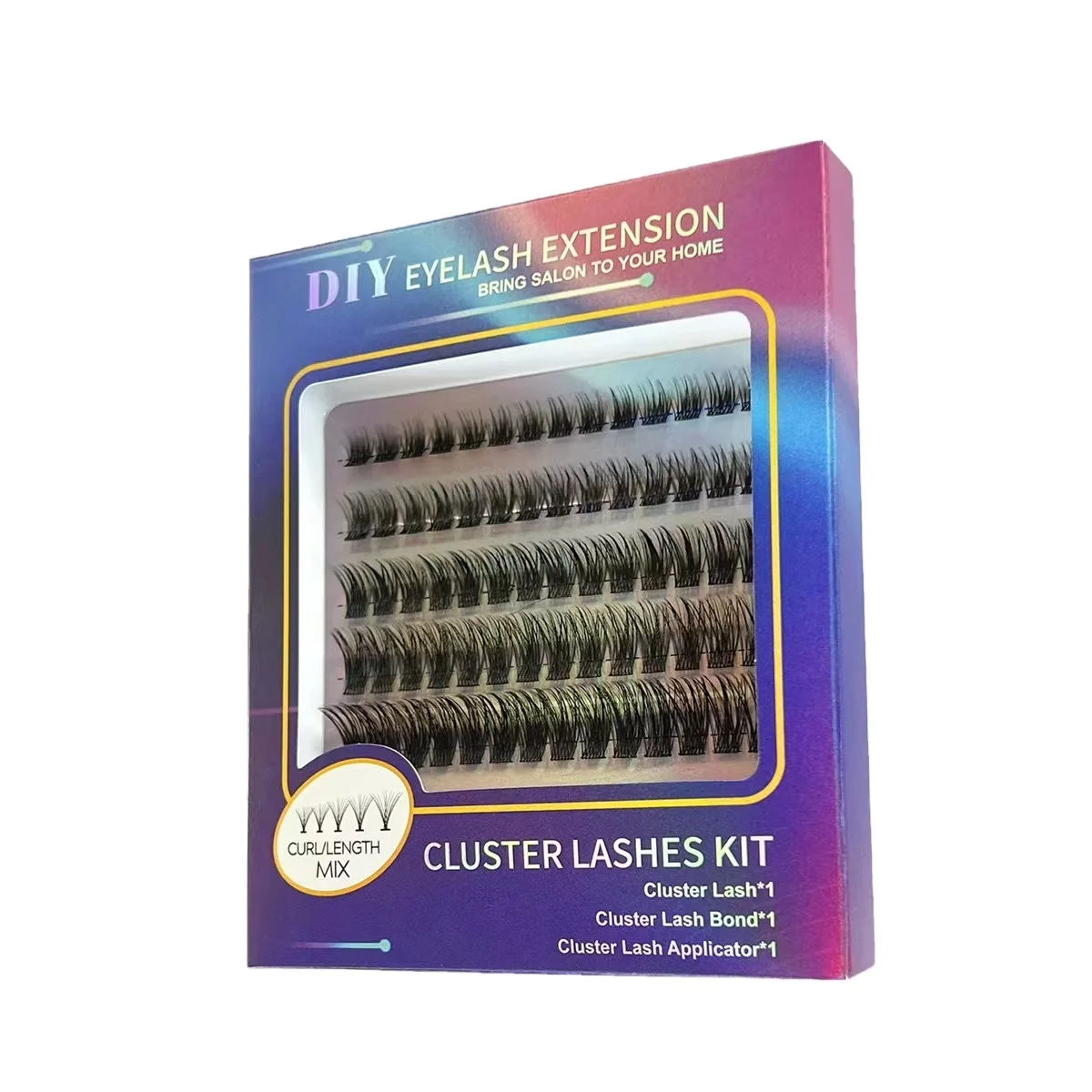 

Private Label DIY Eyelash extension Segment Cluster Lashes Kit Wispy Individual DIY Lash Extension Kit