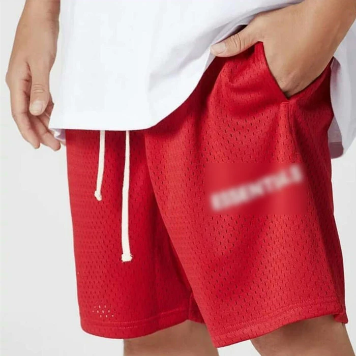 

Men's Gym Mesh Drawstring Letters Street Printed Logo For Summer Bucks Custom Workout Men Basketball Sweat Running Shorts
