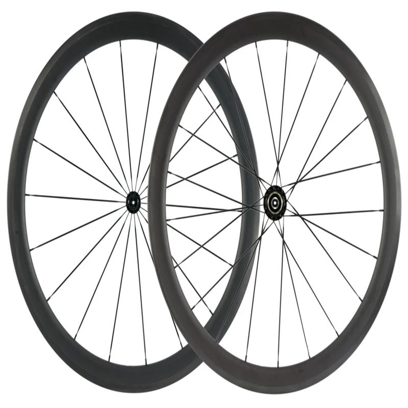 

TB2130 OEM Service 45MM 700C Carbon Fiber Wheel set Cycling R13 hub 25mm Width Clincher Carbon Wheels Road Bike Bicycle Wheelset, Black