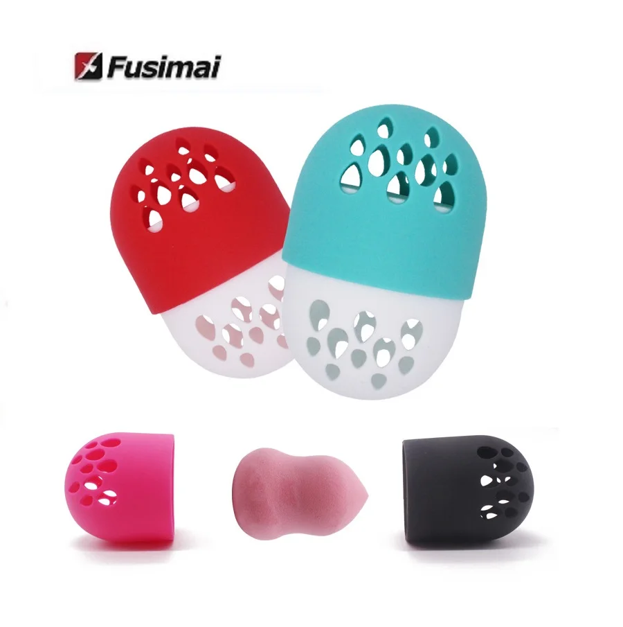 

Fusimai European And American Storage Box Ventilation Air Drying Rack Silicone Capsule Powder Puff Holder