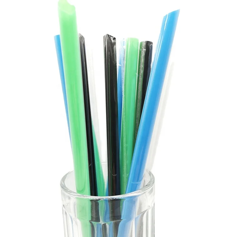 

Wholesale disposable individually wrapped plastic straws pp straws for bubble tea