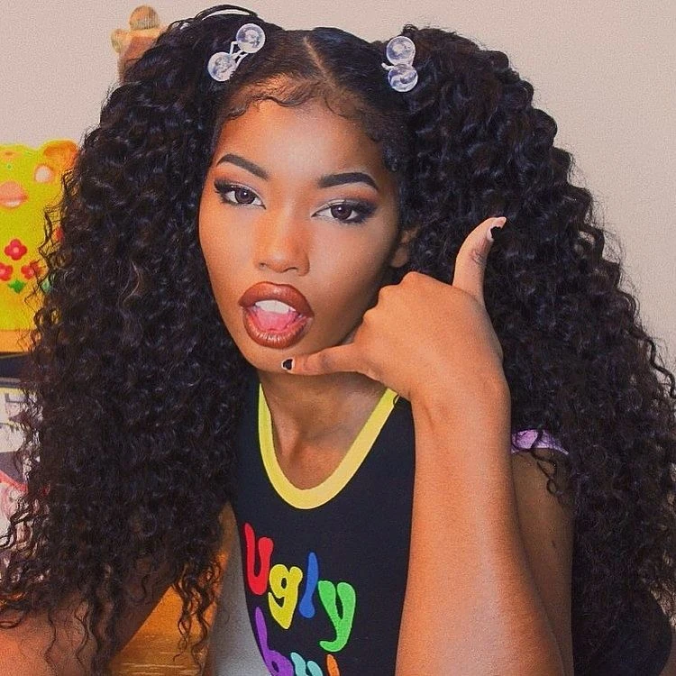 

100% Raw Virgin Indian Human Hair Wig Kinky Curly HD Full Lace Frontal Wig Pre Plucked Lace Front Wig for Black Women