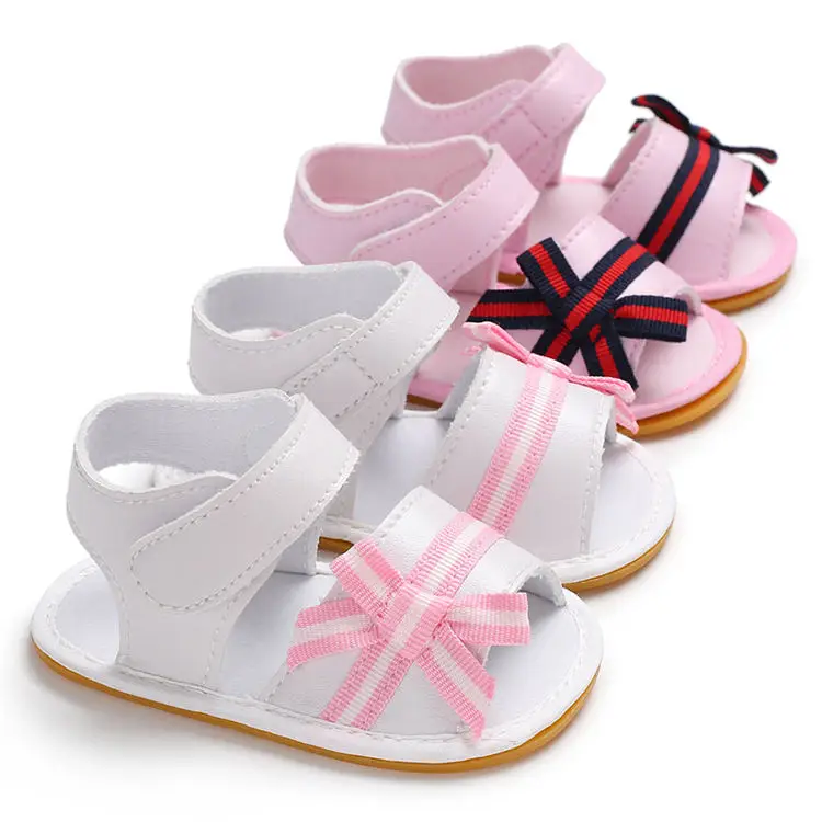

2020 fashion style Casual Soft-cotton 0-2 years First walker toddler girl sandals, Pink white