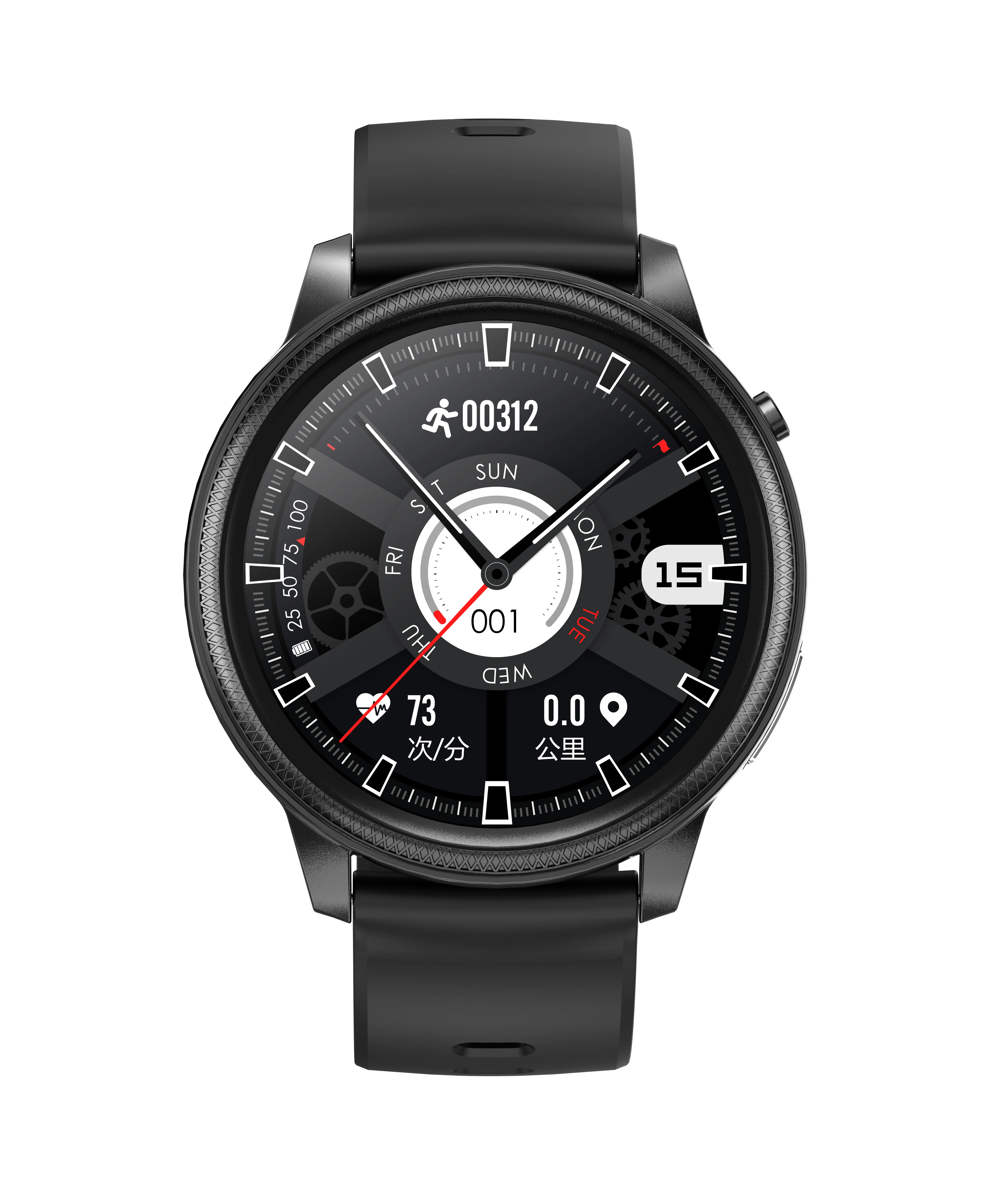 

2021 CLOC 1.28 inch IPS color screen temperature test ECG test real-time monitoring dz09 smart watch, Balck