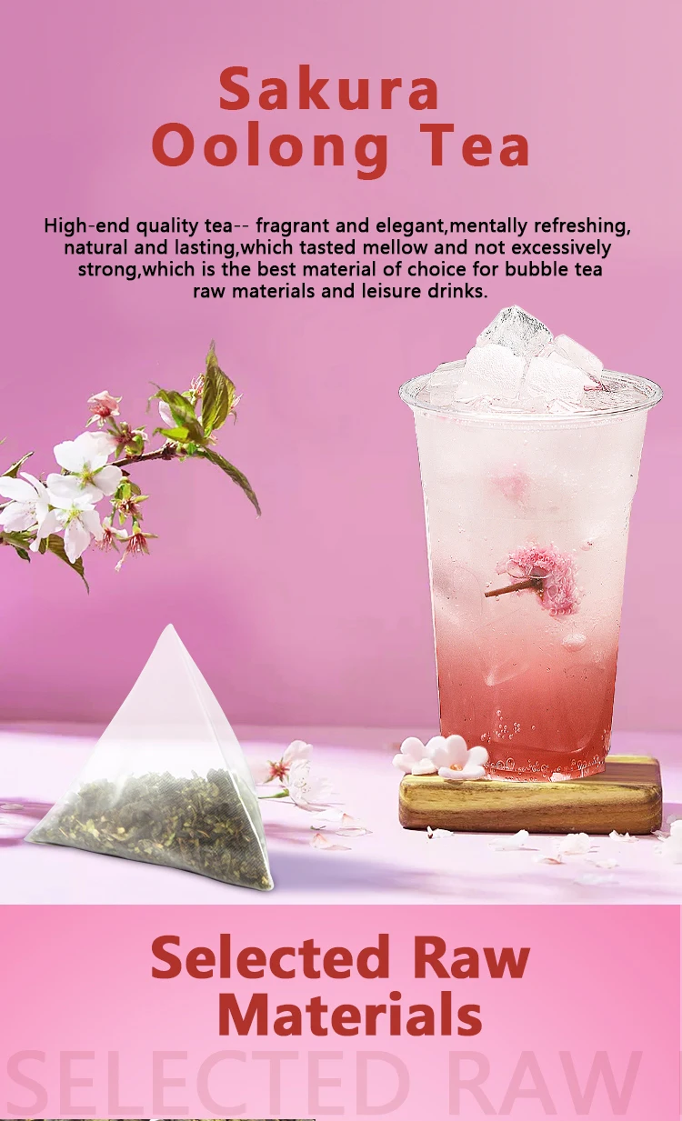 Taiwan Organic Sakura Oolong Milk Bubble Tea Ingredient Flavors Raw