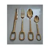 20 Pieces high grade 1810 stainless steel ring design flatware set