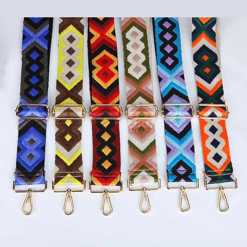 

ZONESIN 2021 New Vintage Bright Color 50mm Woven Cotton Canvas Bag Strap Replacement For Handbags, 52 colors in stock