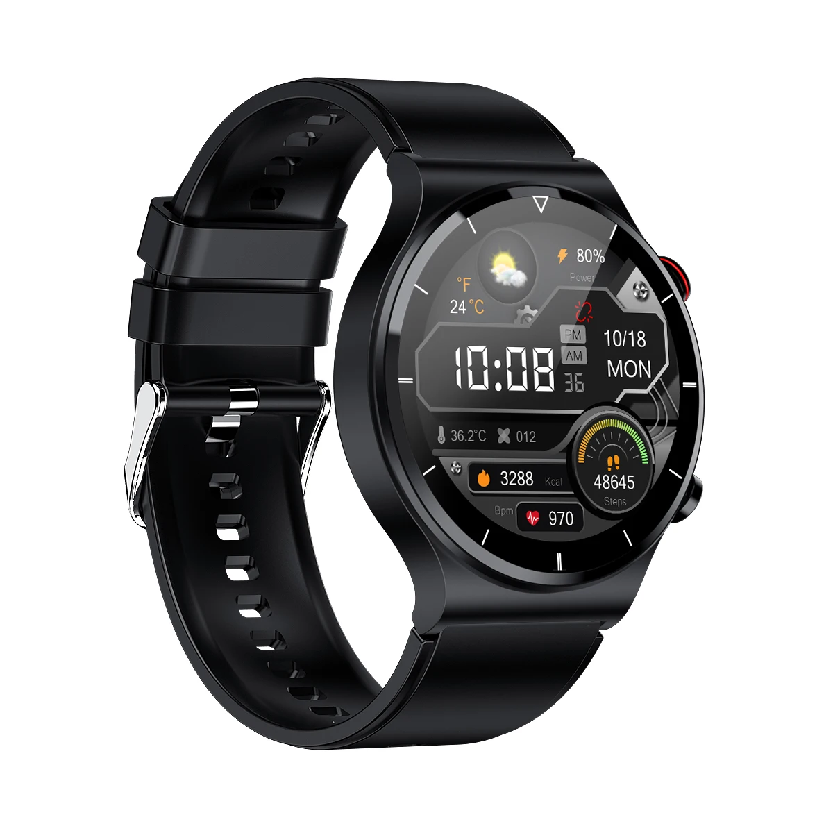 

new arrivals ECG smartwatch E88 with oxygen level monitor body temperature heart rate tracking updated E80 smart watch