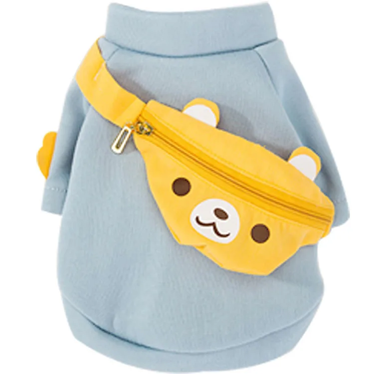 

Puppy Dog Sweater Autumn And Winter Cartoon Backpack Small And Medium-sized Dogs Pet Clothes, Blue