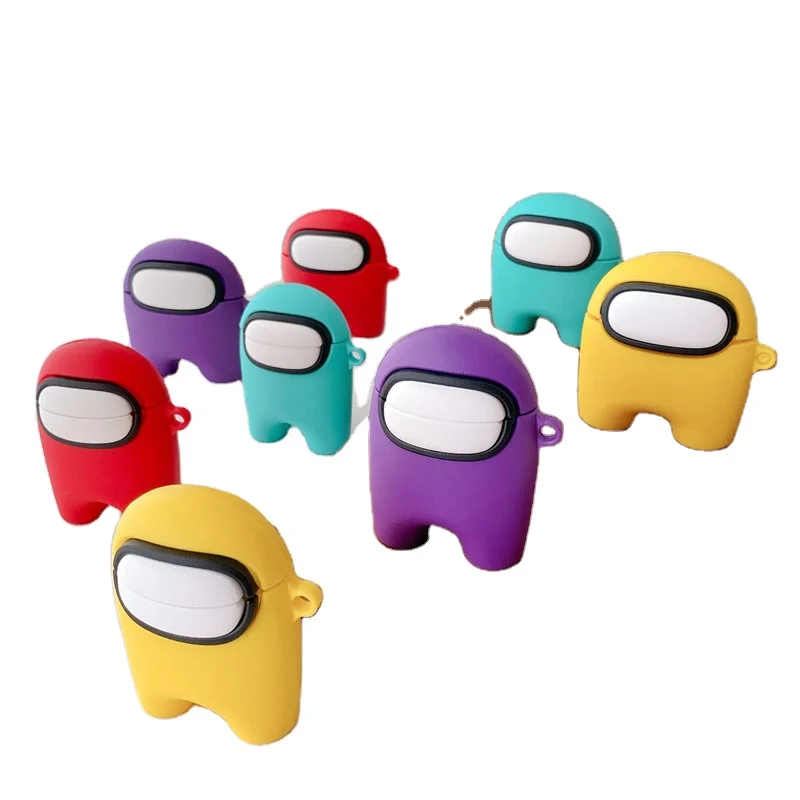 

Hot Game Cute Among Us Soft Silicone Earphone 3D Cartoon Case For Airpod 1/2, All color is available