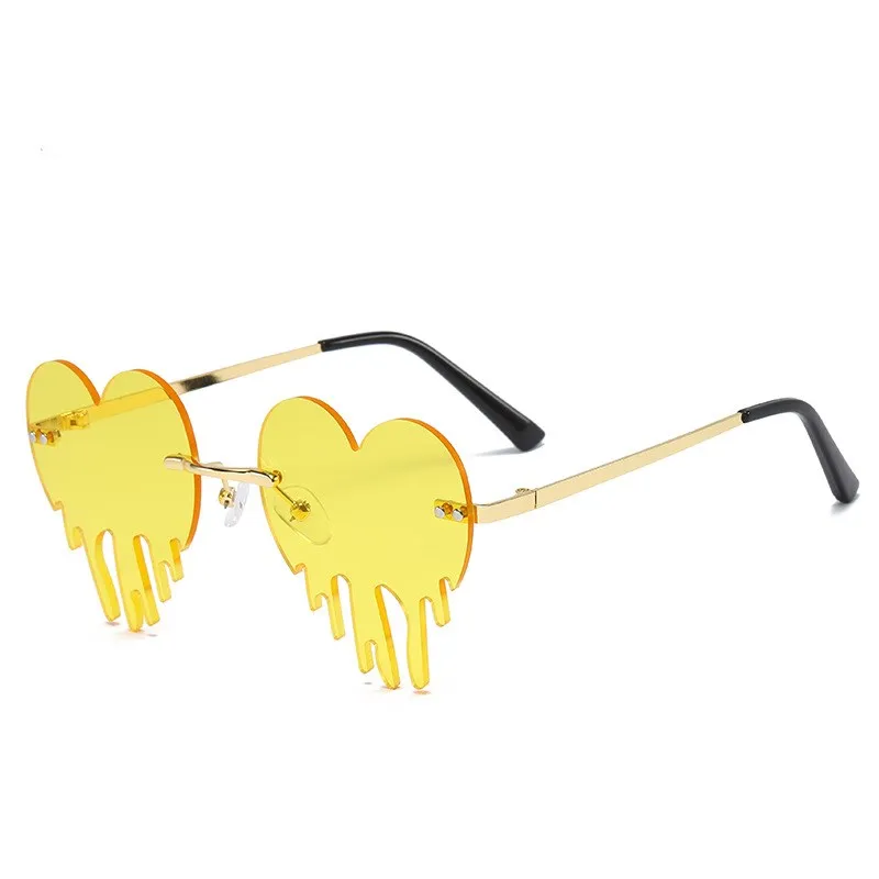 

[RTS] Personalized Fashion Rimless Glasses Big Frame Tears Sharp Party Sunglasses Ocean Piece Custom Glasses, Custom colors