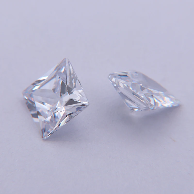 

White Princess Shape Cubic Zircon High Quality Stones Big Discount Price