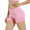 High Waist Gym Training Sports Pants Plain Color Women Nylon Spandex Compression Yoga Shorts