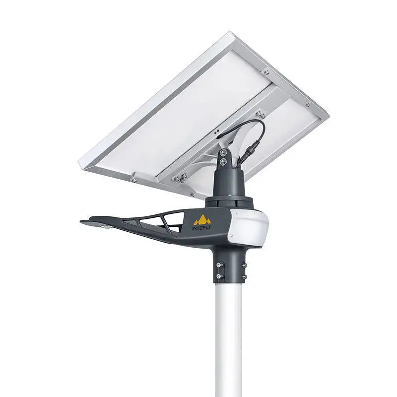 INTEFLY Best Selling Long Working Time 30W Urban Solar Street Lights Die-casting Aluminum Good Quality Solar City Street Lamp