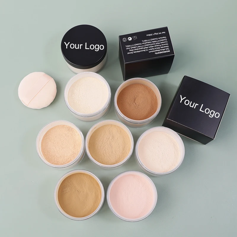 

17 Colors Matte Foundation Oil control Setting Loose Powder Private Label Face Makeup Translucent Loose Powder Custom Logo