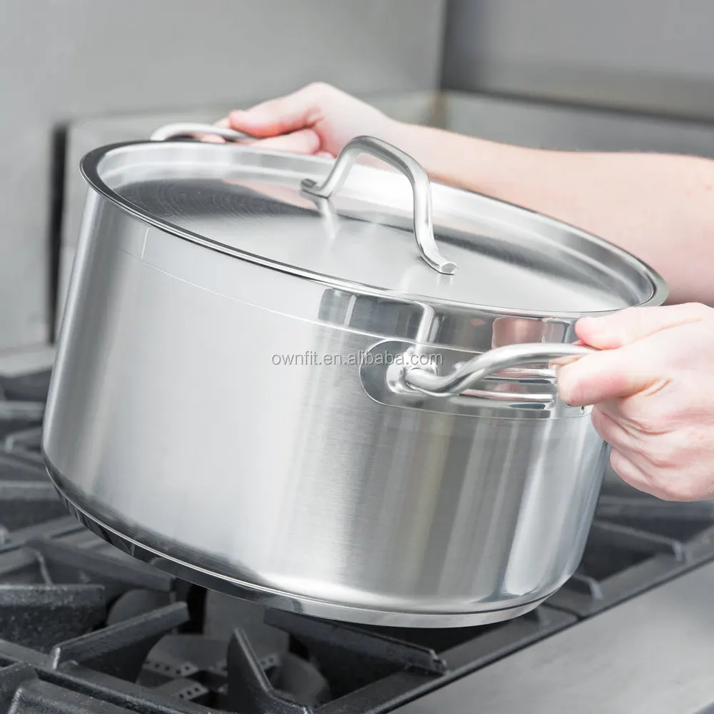 induction cooking pot heavy weight stainless steel sauce pan for