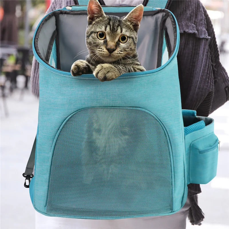 

Nylon Mesh Large New Design Wholesale Cat Dog Bag Caring Pet Handbag Outing Foldable Travel Pet Backpack Shoulder Bag