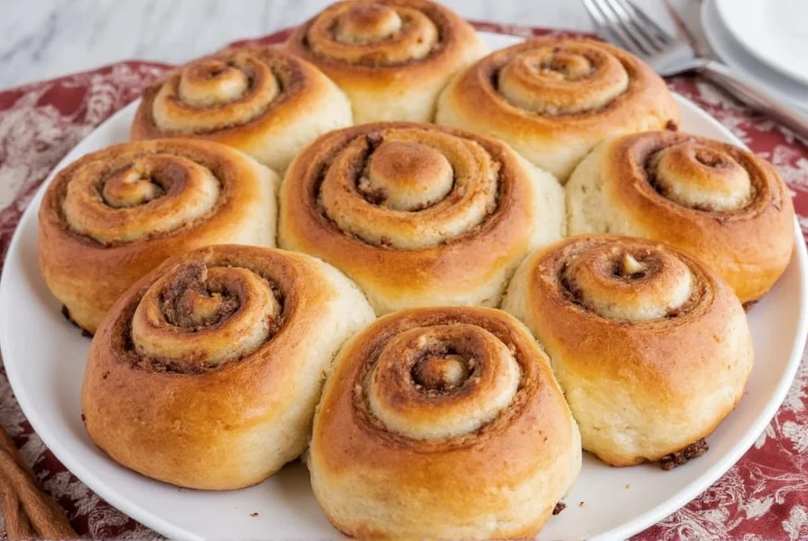 Professional baker rolling out cinnamon chocolate roll dough with even thickness on floured surface