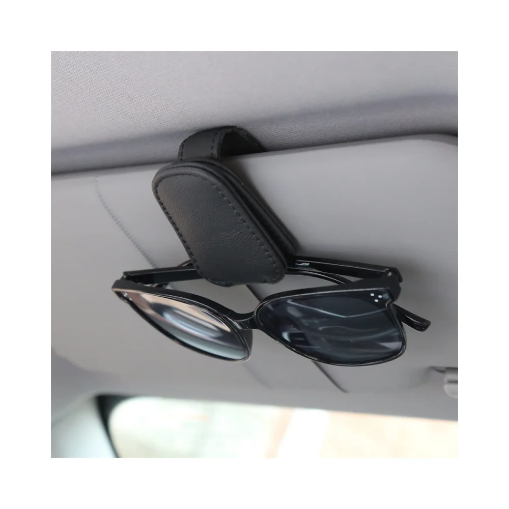 

Magnetic Leather Glasses Eyeglass Hanger Clip Sunglasses Holders For Car Sun Visor