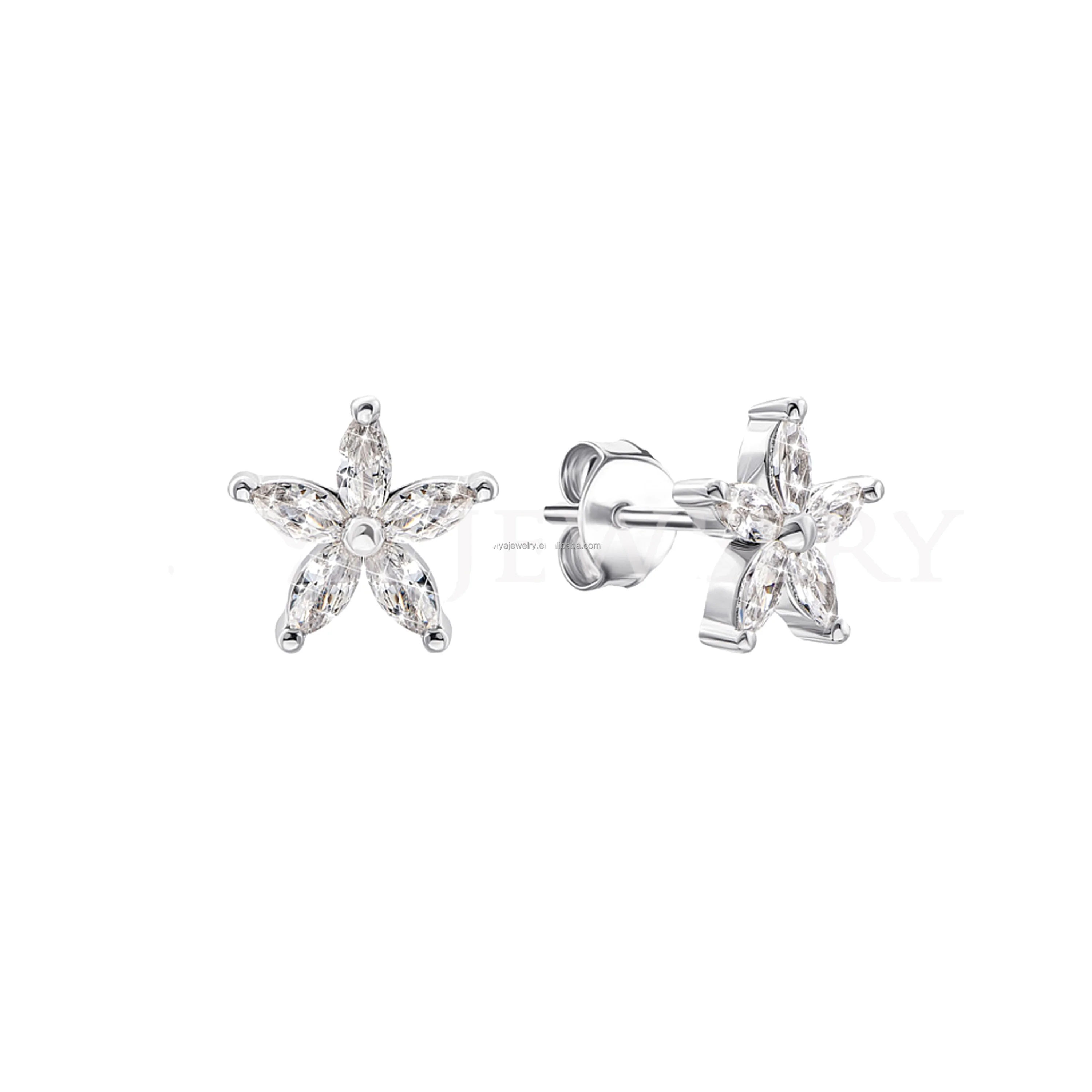 

The Star Ear Stud Are Made Of 925 Sterling Silver With High Quality CZ Wax Setting