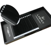 

Wholesale Custom Luxury Matte Black Lashes Extensions Tray With 0.15mm 0.20mm Camelia Individual Bulk Pbt Soft