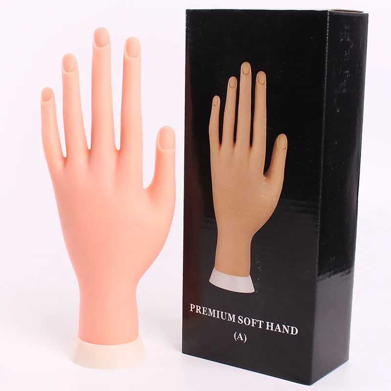 

Wholesale Silicone Hand Movable Nail Practice Hand-nail Art Painting Hand Model, As picture show