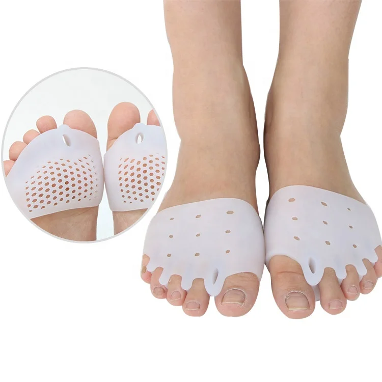 

Gel Orthotic Breathable Metatarsal toes separator pad soft silicone plantar fasciitis forefoot pad feet care products OEM ODM, Skin, white