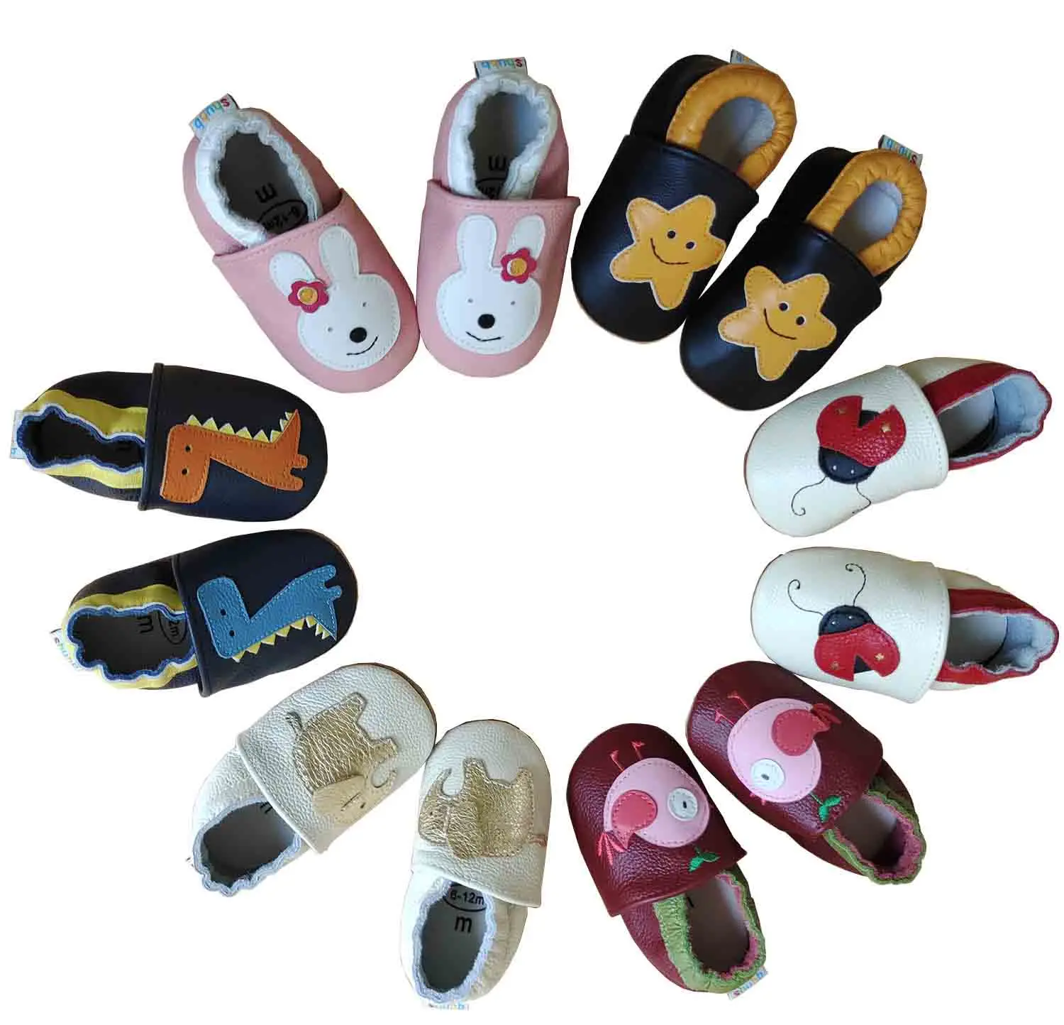 

Baby Shoes Soft genuine Leather Baby Boys First Walking Shoes Girls Toddler Shoes Suede Soles 0-6 Months